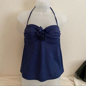 J. Crew Navy Blue Halter Swim Top Tankini XS